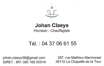 Johan Claeys - Plombier Chauffagiste