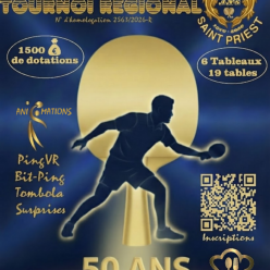 Tournoi du 50e anniversaire du Club Pongiste de Saint-Priest