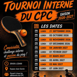 TOURNOI INTERNE DU CPC 6EME TOUR